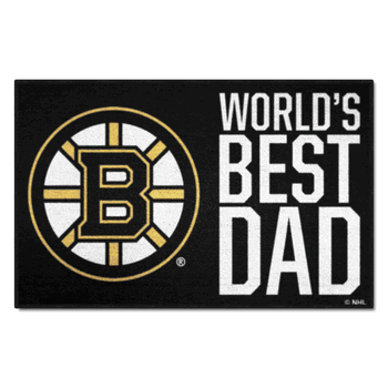 Boston Bruins Starter Mat Accent Rug - 19in. x 30in. World's Best Dad Starter Mat