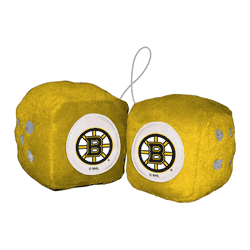 Boston Bruins Team Color Fuzzy Dice Dcor 3" Set