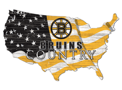 Boston Bruins USA Shape Flag Cutout