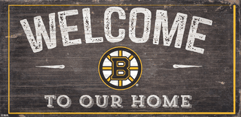 Boston Bruins Welcome Distressed 6x12