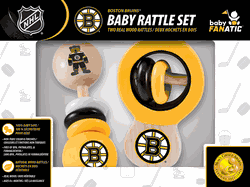 Boston Bruins Wood Rattle Set
