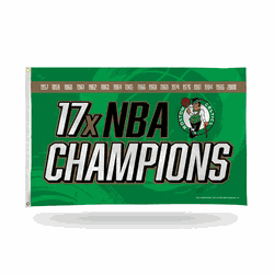 Boston Celtics : 17 Time Nba Champs Banner Flag