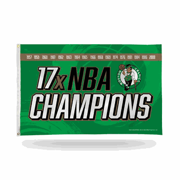 Boston Celtics : 17 Time Nba Champs Banner Flag