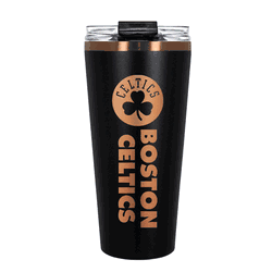 Boston Celtics 32oz Black and Copper Big Slim with Straw