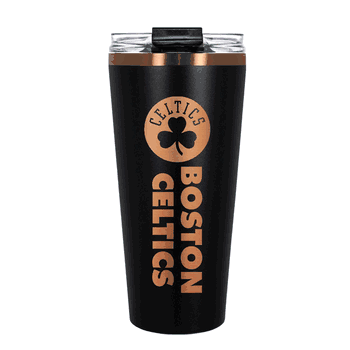 Boston Celtics 32oz Black and Copper Big Slim with Straw