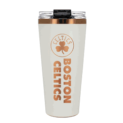 Boston Celtics 32oz Crme and Copper Big Slim Tumbler with Straw