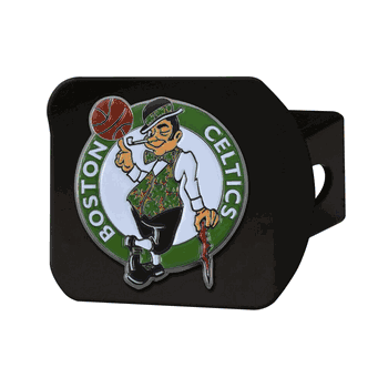 Boston Celtics Black Metal Hitch Cover - 3D Color Emblem