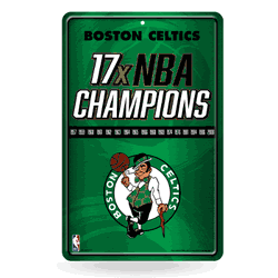 Boston Celtics Champ 11" x 17" Metal Home Dcor Sign