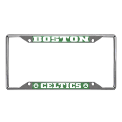 Boston Celtics Chrome Metal License Plate Frame, 6.25in x 12.25in