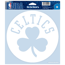 Boston Celtics Decal 8x8 Die Cut White