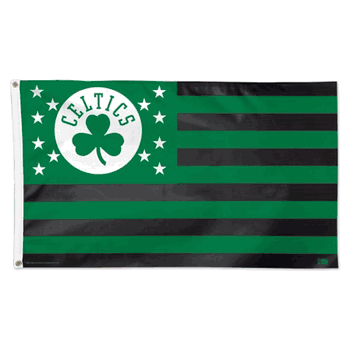 Boston Celtics Flag 3x5 Deluxe Style Stars and Stripes Design