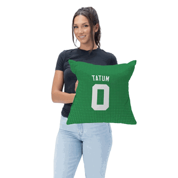Boston Celtics NBA Jayson Tatum Throw Pillow 18 x 18 inches