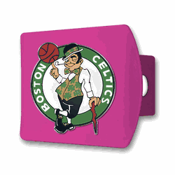 Boston Celtics Pink Metal Hitch Cover with  3D Color Emblem