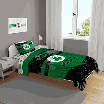 Boston Celtics Slanted Stripe 4 PC Twin Bed in a Bag