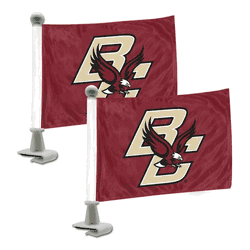 Boston College Ambassador Car Flags - 2 Pack Mini Auto Flags, 4in X 6in