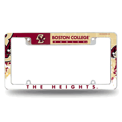 Boston College Eagles Primary 12" x 6" Chrome All Over Automotive License Plate Frame
