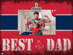Boston Red Sox 10" x 8" Best Dad with Stripe Clip Frame