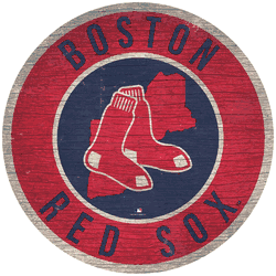 Boston Red Sox 12 in. Circle w/ State Sign
