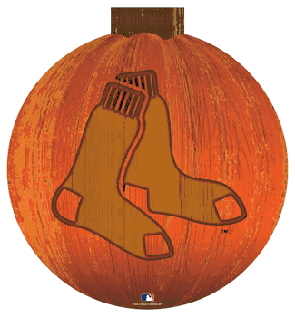 Boston Red Sox 12 in. Halloween Pumpkin Sign