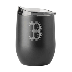 Boston Red Sox 16oz Black Etch Powder Coat Curved Bev