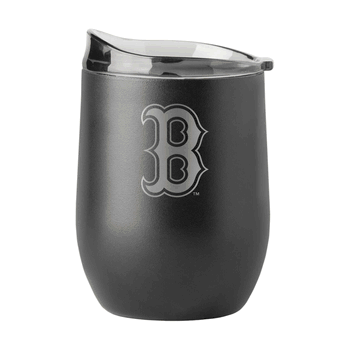 Boston Red Sox 16oz Black Etch Powder Coat Curved Bev