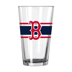 Boston Red Sox 16oz Stripe Pint Glass