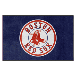 Boston Red Sox 4X6 High-Traffic Mat with Durable Rubber Backing - Landscape Orientation