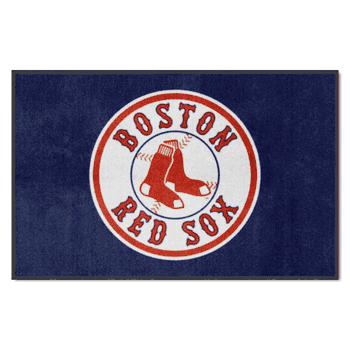 Boston Red Sox 4X6 High-Traffic Mat with Durable Rubber Backing - Landscape Orientation