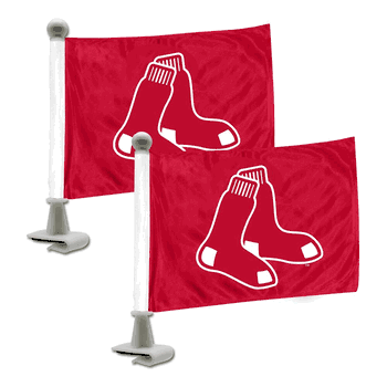 Boston Red Sox Ambassador Car Flags - 2 Pack Mini Auto Flags, 4in X 6in