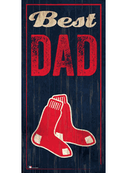 Boston Red Sox Best Dad 6x12 Sign