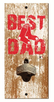Boston Red Sox Best Dad Bottle Opener  Wood Sign