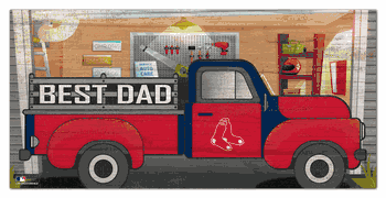 Boston Red Sox Best Dad Truck 6x12 Sign