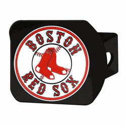Boston Red Sox Black Metal Hitch Cover - 3D Color Emblem