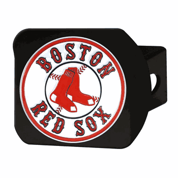 Boston Red Sox Black Metal Hitch Cover - 3D Color Emblem