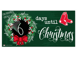 Boston Red Sox Chalk Christmas Countdown 6x12 Sign