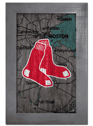 Boston Red Sox City Map 11x19 Sign
