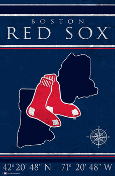 Boston Red Sox Coordinates 17x26