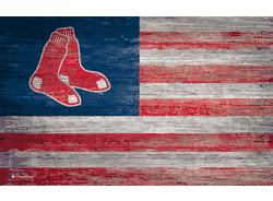 Boston Red Sox Distressed Flag 11x19