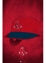 Boston Red Sox Ghost Helmet 17x26