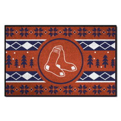Boston Red Sox Holiday Sweater Starter Mat Accent Rug - 19in. x 30in.