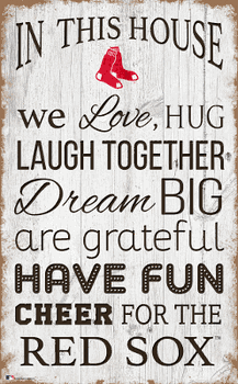 Boston Red Sox In This House 11x19 Sign