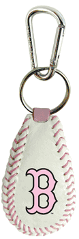 Boston Red Sox Keychain Baseball Pink