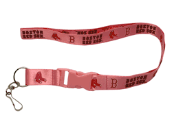 Boston Red Sox Lanyard - Breakaway with Key Ring - Pink