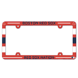 Boston Red Sox License Plate Frame Plastic Full Color Style