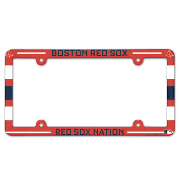 Boston Red Sox License Plate Frame Plastic Full Color Style