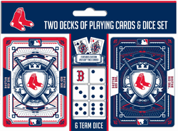 Boston Red Sox MLB 2-pack Playing Cards & Dice Set