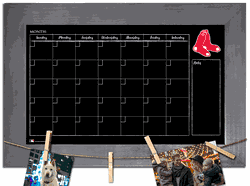 Boston Red Sox Monthly Chalkboard with frame & clothespins 11x19 Sign