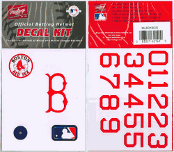 Boston Red Sox Official Rawlings Authentic Batting Helmet Decal Kit