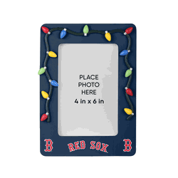Boston Red Sox Picture Frame with Holiday Lights