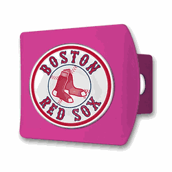 Boston Red Sox Pink Metal Hitch Cover with  3D Color Emblem